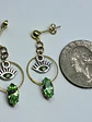 Silver & Gold plated Eye of protection, ☢ UG glass earrings  #be021 - thumbnail 2