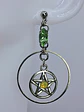 Silver plated ☢ UG Goth/pentagram dangle earrings #be023 - thumbnail 2