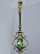 Victorian inspired, 14k gold-plated Peridot green ☢ UG earrings #be024 - thumbnail 2