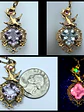 Beautiful, Victorian inspired Alexandrite & pink Uranium glass pendant   #Bp028 - thumbnail 1