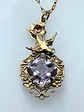 Beautiful, Victorian inspired Alexandrite & pink Uranium glass pendant   #Bp028 - thumbnail 3