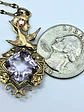 Beautiful, Victorian inspired Alexandrite & pink Uranium glass pendant   #Bp028 - thumbnail 5
