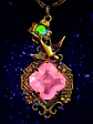 Beautiful, Victorian inspired Alexandrite & pink Uranium glass pendant   #Bp028 - thumbnail 6