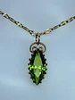 Delicate Tourmaline green Uranium glass pendant   #Bp029 - thumbnail 2