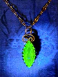 Delicate Tourmaline green Uranium glass pendant   #Bp029 - thumbnail 4