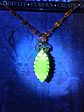 Delicate Green apple Uranium glass pendant  #Bp030 - thumbnail 4