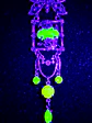 Whimsical Butterfly necklace, loaded with Uranium glass, Silver Plated #Bn031 - thumbnail 5