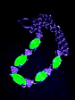 Contemporary, Rhodium-plated  5ct Apple green Uranium glass bracelet -        #Bb035 - thumbnail 5