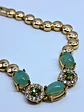 Elegant Rose gold plated, Green opal Uranium glass bracelet -           Bb036 - thumbnail 2