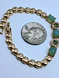 Elegant Rose gold plated, Green opal Uranium glass bracelet -           Bb036 - thumbnail 3