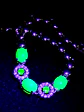 Elegant Rose gold plated, Green opal Uranium glass bracelet -           Bb036 - thumbnail 4