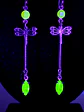Long, Whimsical ☢ UG, Silver plated Dragonfly earrings #be038 - thumbnail 4