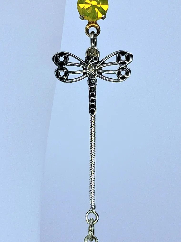 Long, Whimsical ☢ UG, Silver plated Dragonfly earrings #be038 2