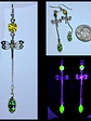 Long, Whimsical ☢ UG, Silver plated Dragonfly earrings #be038 - thumbnail 1