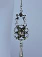 Vintage style, silver-plated Smoky citrine dangle/drop earrings -      #Be041 - thumbnail 2