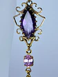 Stunning gold plated Amethyst and Pink Sapphire earrings  #Be044 - thumbnail 2