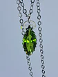 Delicate Tourmaline green Uranium glass pendant -        #Bp045 - thumbnail 2