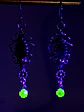 Art Deco style African amethyst and Uranium glass earrings -       #Be049 - thumbnail 5