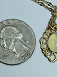 Lemon opal Uranium glass, gold plated pendant  #Bp054  - thumbnail 4
