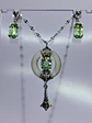Art Deco inspired, Gold-plated Pendant/Earrings Set -      #Bs027 - thumbnail 2
