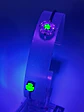 Contemporary, Gold-plated Apple green Uranium glass and Cubic zirconia bracelet -        #Bb057 - thumbnail 6