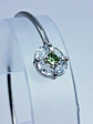 Contemporary, Gold-plated Apple green Uranium glass and Cubic zirconia bracelet -        #Bb057 - thumbnail 3