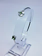 Contemporary, Gold-plated Apple green Uranium glass and Cubic zirconia bracelet -        #Bb057 - thumbnail 2