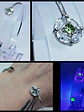 Contemporary, Gold-plated Apple green Uranium glass and Cubic zirconia bracelet -        #Bb057 - thumbnail 1