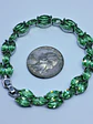 29ct, Amazing, Art Deco style, Apple green Uranium glass bracelet -        #Bb055 - thumbnail 4