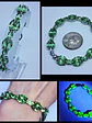 29ct, Amazing, Art Deco style, Apple green Uranium glass bracelet -        #Bb055 - thumbnail 1