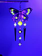 Amazing, Whimsical butterfly Pink and yellow Uranium glass earrings -       #Be061 - thumbnail 5
