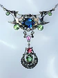 Art Nouveau inspired lovebirds and RARE Sapphire blue Uranium glass -        #Bn062 - thumbnail 6
