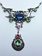Art Nouveau inspired lovebirds and RARE Sapphire blue Uranium glass -        #Bn062 - thumbnail 7