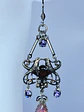 Beautiful Victorian  Garnet and Tanzanite, Lovebird earrings -      #Be063 - thumbnail 2