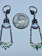 Beautiful floral glass enamel and Opal earrings -       #Be066 - thumbnail 3