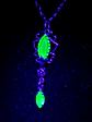 Delicate vintage style Apple green Uranium glass necklace -         #Bp067 - thumbnail 6
