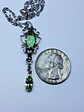 Delicate vintage style Apple green Uranium glass necklace -         #Bp067 - thumbnail 5