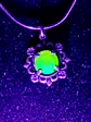 Simple yellow opal Uranium glass necklace -       #Bp070 - thumbnail 6