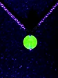 Simple and dainty Solitair apple Green Uranium glass pendant -        #Bp071 - thumbnail 7
