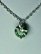 Simple and dainty Solitair apple Green Uranium glass pendant -        #Bp071 - thumbnail 2