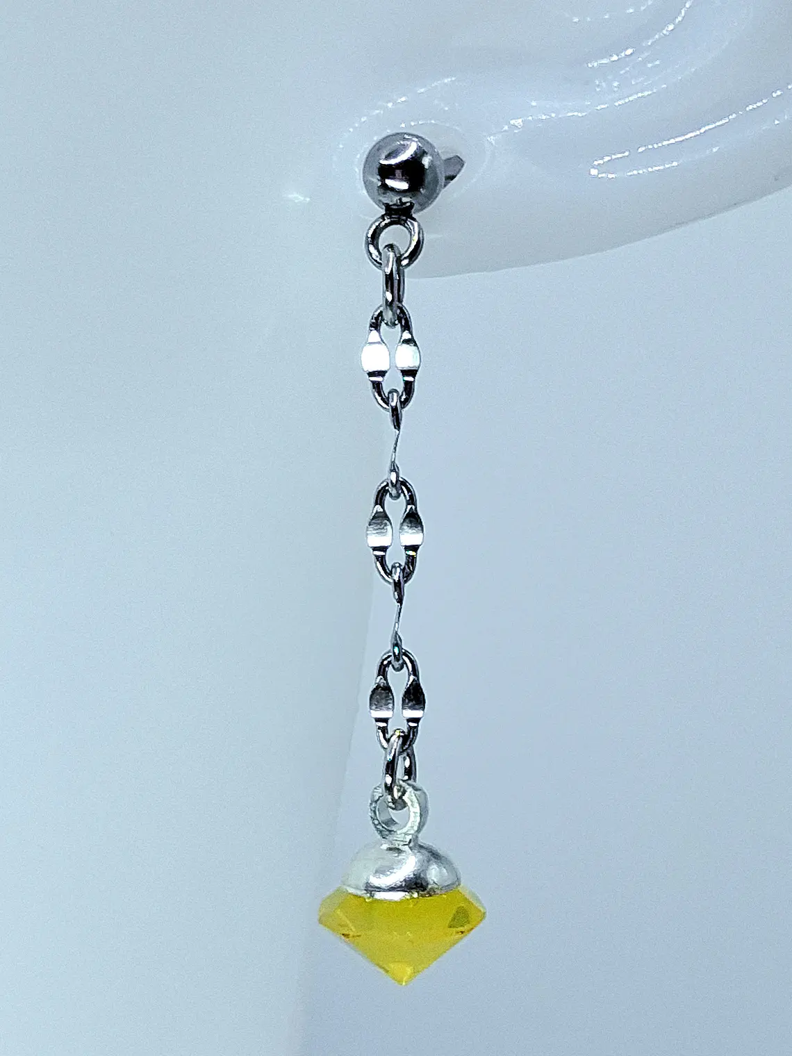 Unique Art Deco style, long dangle earrings -       #Be073 3