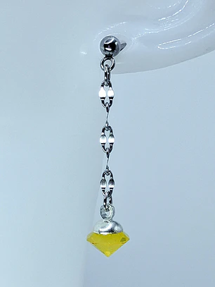 Unique Art Deco style, long dangle earrings -       #Be073
