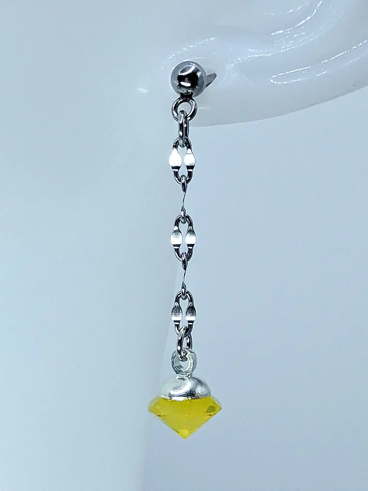 Unique Art Deco style, long dangle earrings -       #Be073 2