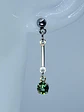 Delicate silver Apple green Uranium glass earrings  -          #Be076 - thumbnail 1