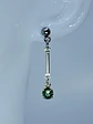 Delicate silver Apple green Uranium glass earrings  -          #Be076 - thumbnail 2