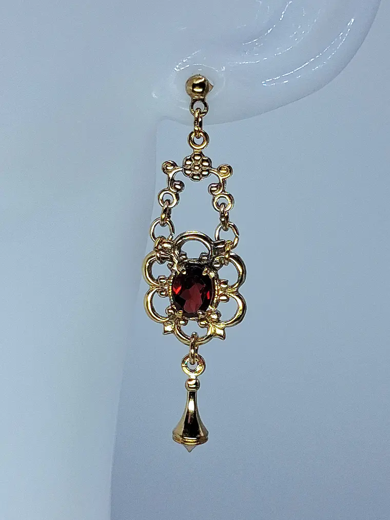Beautiful Victorian Garnet earrings  -             #Be077 2