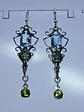 Stunning glass enamels and Genuine topaz and Peridot earrings -          #Be079 - thumbnail 3