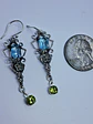 Stunning glass enamels and Genuine topaz and Peridot earrings -          #Be079 - thumbnail 5