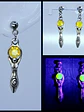 Goddess earrings with sun yellow opal Uranium glass -       #Be082 - thumbnail 1