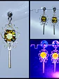 Art Deco style , Yellow topaz Cadmium glass earrings -          Be083 - thumbnail 1